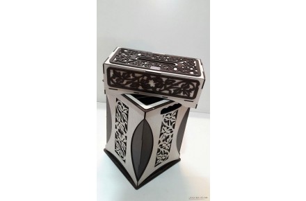 جعبه دستمال کاغذی و سطل چوبی