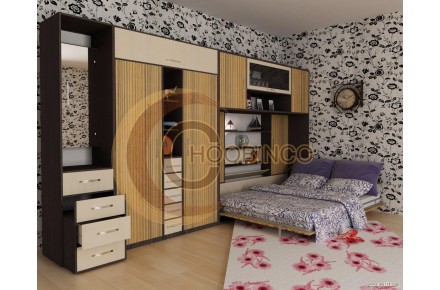 تخت تاشو دیواری دونفره کمجا چوبینکو - 1