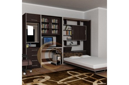 تخت تاشو دیواری دونفره کمجا چوبینکو - 3