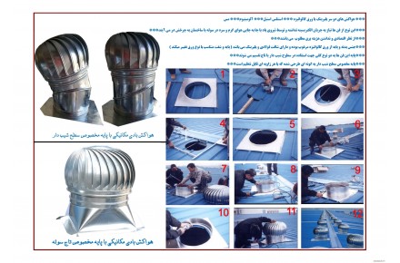 هواکش های بادی بدون موتور - مکانیکی 15 سانت - 2