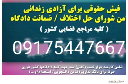 اجاره فیش حقوقی/ضمانت دادگاه/ضامن کارمند رسمی/کفالت/کفیل - 1