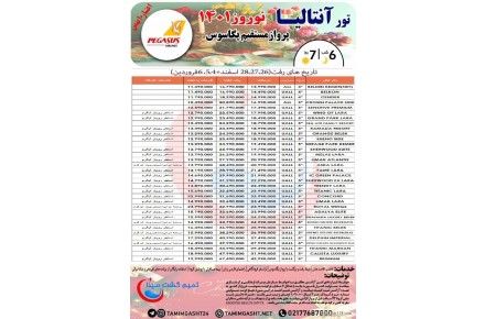 تورهای هوایی داخلی و خارجی - 1