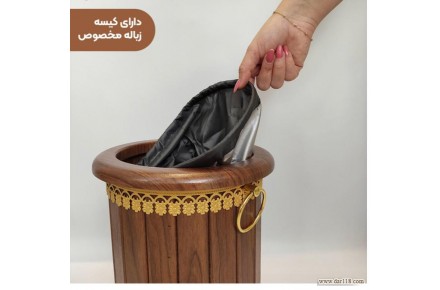 سطل زباله با جا دستمالی 