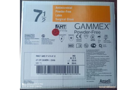 دستکش جراحی بدون پودر آنتی میکروبیال گامکس surgical gloves. GAMMEX AMT - 1