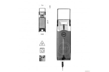  دیسپنسر (جا مایعی) دیواری با درب قفل شونده تمام استیل - SMT - 2