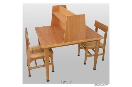 میز تحریر دونفره تمام چوب و میز تحریر تک نفره mdf - 2