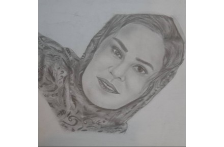 طراحی چهره سیاه قلم